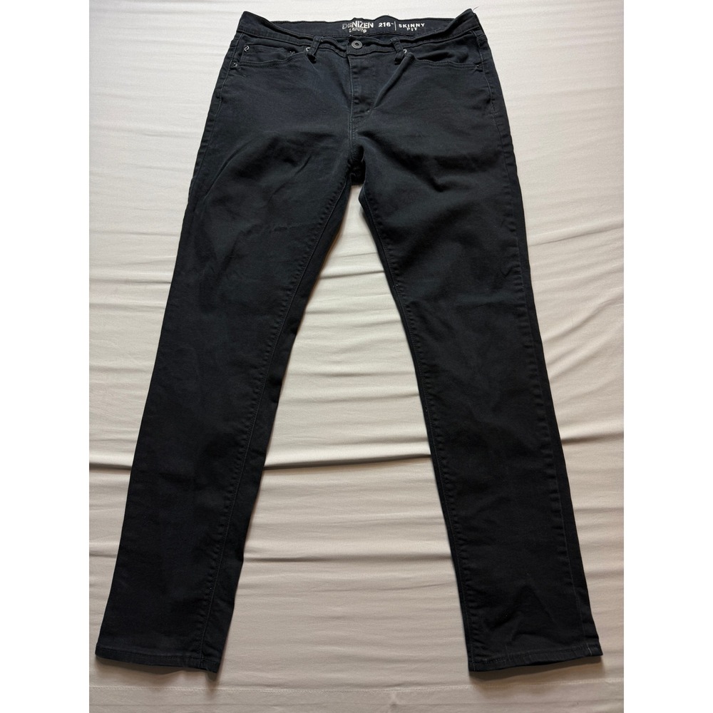 Denizen Levi's 216 Skinny Fit Jeans Mens 36x32 Black Stretch Denim Pants